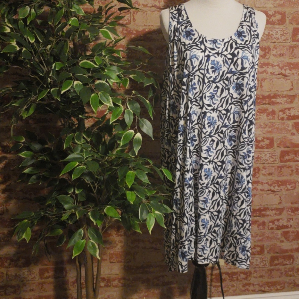 Black and Blue Floral Dress